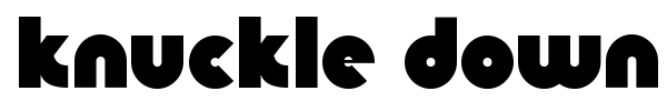 Knuckle Down font preview